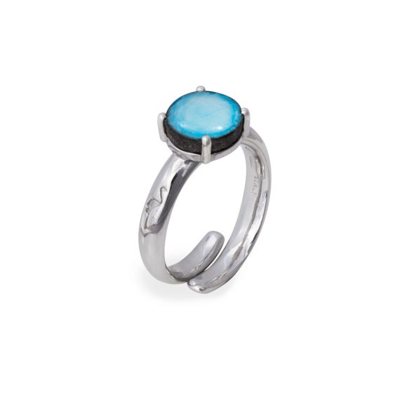 Anello una pietra celeste