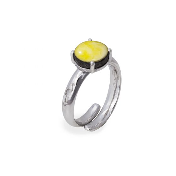 Anello una pietra giallo