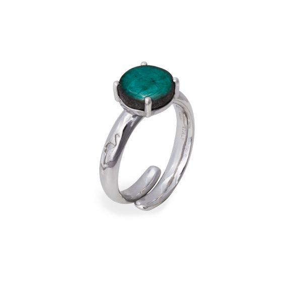 Ring one stone bottle green