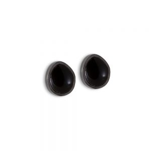 Button earrings one stone