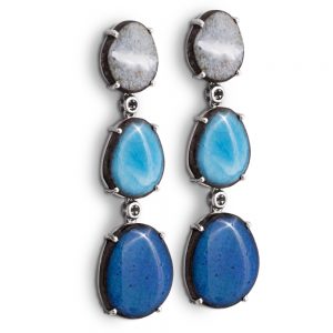 Earrings three stones
