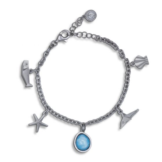 Bracelet one stone and four charms