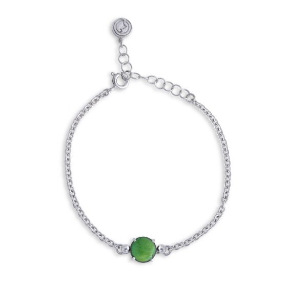 Bracelet one stone lawn green