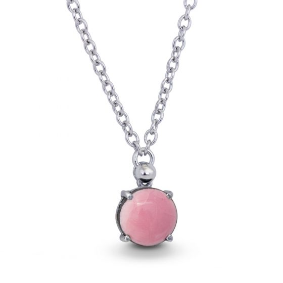Pendente una pietra rosa con catena