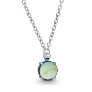 Pendente una pietra light mint