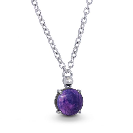Pendente una pietra viola con catena